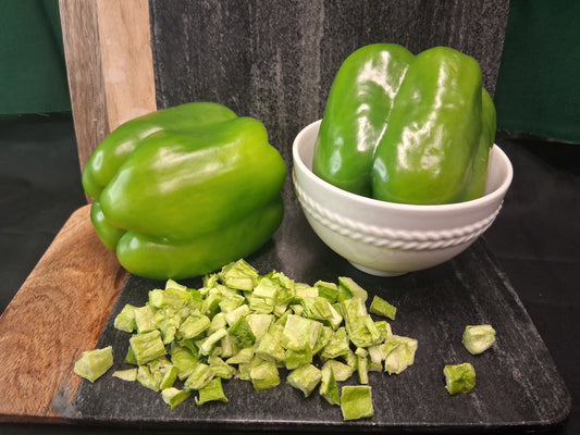 Freeze Dried Diced Green Bell Pepper 1 oz
