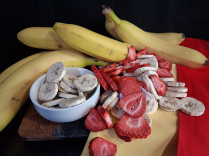 Freeze Dried Sliced Strawberries and Bananas 1.5 oz